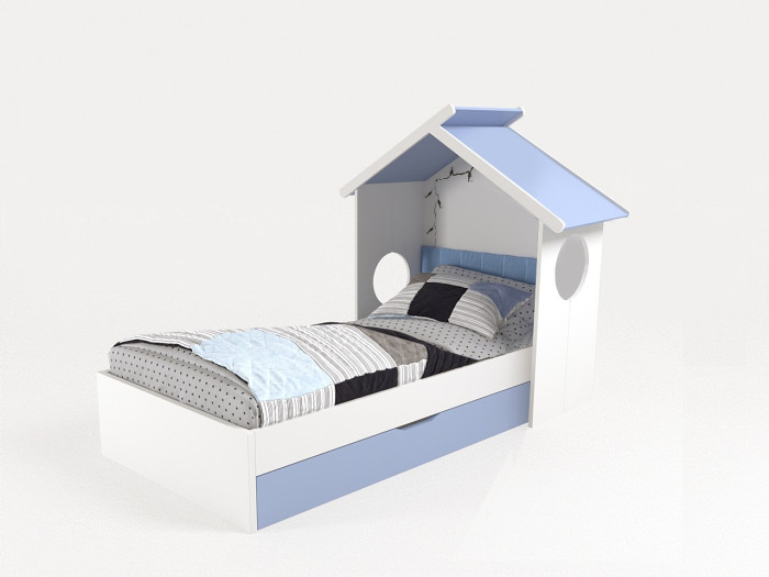 Кровати для подростков ABC-King Домик без тумбы и без мягкой спинки 190х90 см