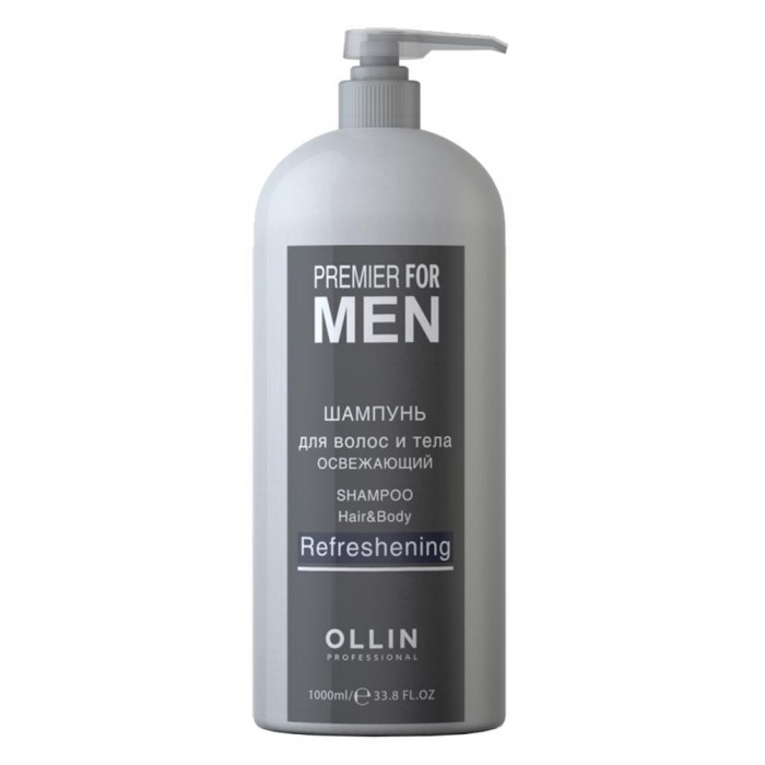 OLLIN Professional Premier For Men Шампунь для волос и тела освежающий 1000 мл