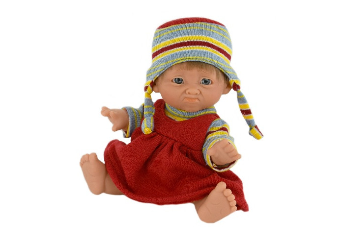 цена Куклы и одежда для кукол Lamagik S.L. Кукла Джестито Инфант в красном сарафане недовольная 18 см