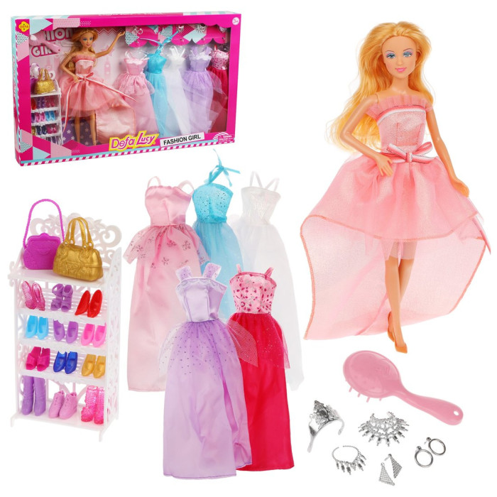Defa Набор Модница с куклой Lucy (28 предметов) одежда кукла пупс для куклы paola reina 34см набор одежды из 6 предметов