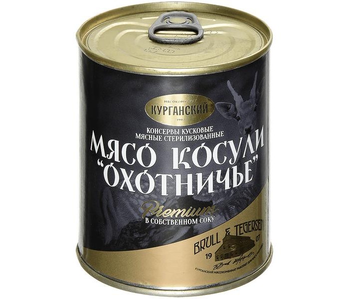 Курганский Мясокомбинат Мясо косули в собственном соку охотничье 330 г