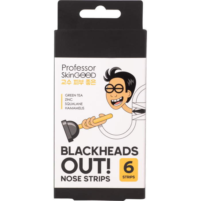 Professor SkinGOOD Полоски для носа Blackheads Out 6 шт. салицинк полоски очищающие д носа активир уголь гамамелис 6