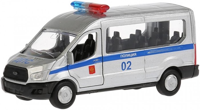 Технопарк Машина металлическая инерционная Ford Transit Полиция 12 см