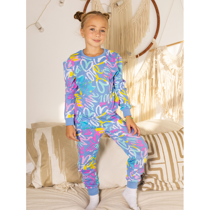 Домашняя одежда Miko Yumi Пижама детская лонгслив и штанишки русалки Русолочка цена и фото