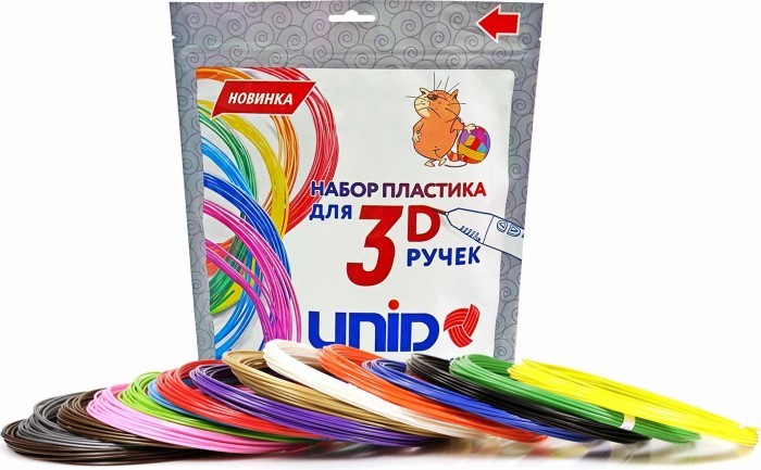 Unid Комплект пластика ABS для 3Д ручек (15 цветов)