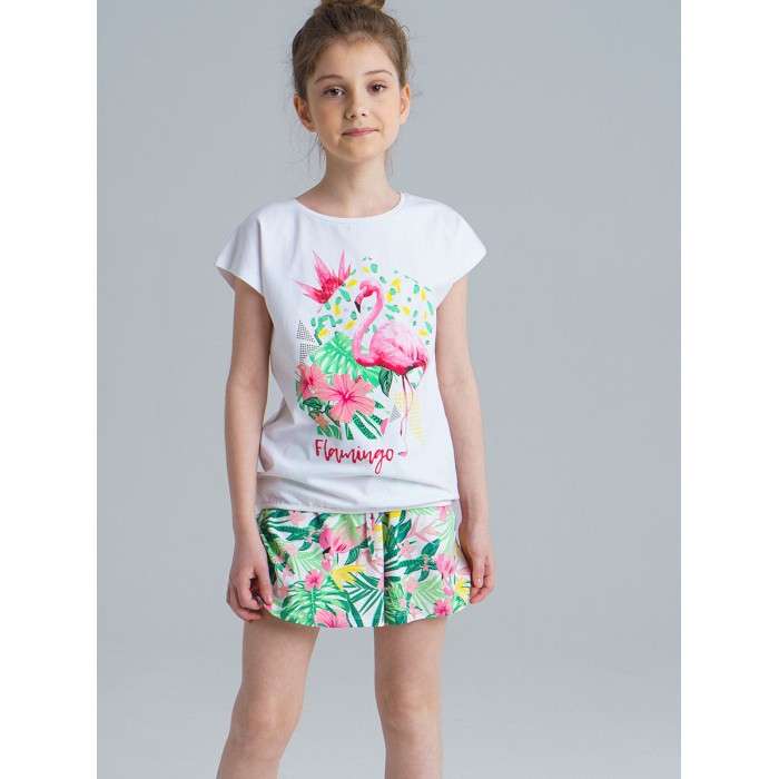 Комплекты детской одежды Playtoday Комплект для девочки 12121426 комплекты детской одежды лапушка комплект для девочки дино леггинсы футболка