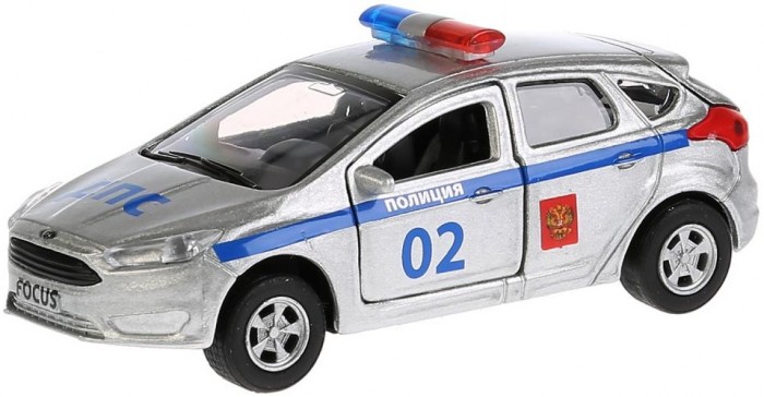 Технопарк Машина металлическая Ford Focus Полиция 12 см