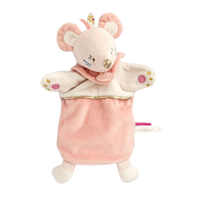 Baby Nat' by Doudou et Compagnie  Игрушка на руку Мышка 25 см
