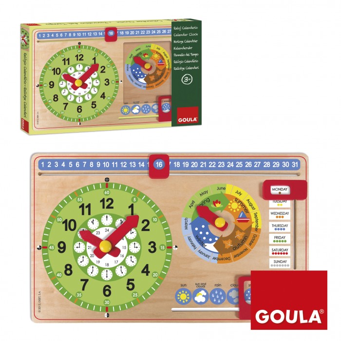 Деревянные игрушки Goula Мой календарь на английском языке