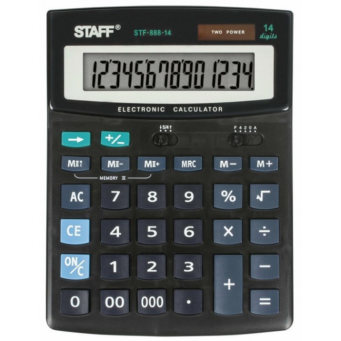 

Staff Калькулятор настольный STF-888-14 14 разрядов, Калькулятор настольный STF-888-14 14 разрядов