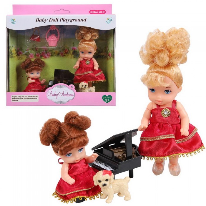 цена Куклы и одежда для кукол ABtoys Набор игровой Baby Ardana На прогулке С роялем
