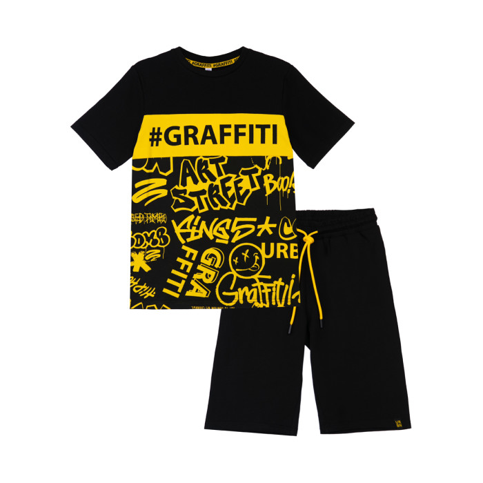 Комплекты детской одежды Playtoday Комплект для мальчика (футболка и шорты) Graffiti 32211064 фото
