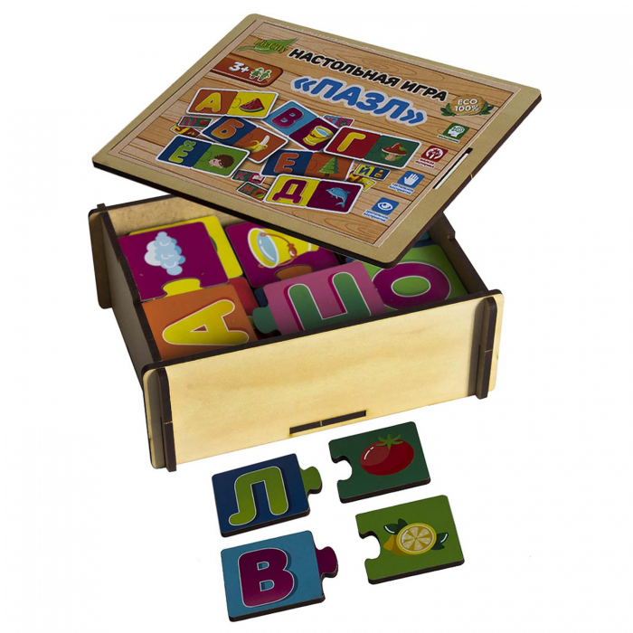 Деревянная игрушка LivCity Пазл Алфавит н00051 игрушка из дерева ноутбук алфавит