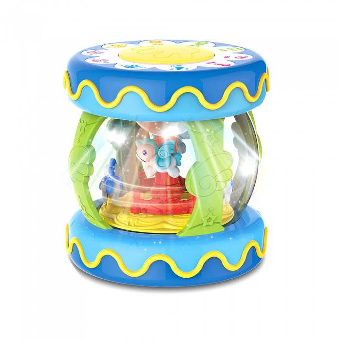 фото Развивающая игрушка haunger барабан-карусель большой со светом и звуком
