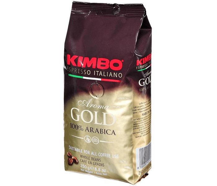 

Kimbo Кофе Gold 100% Arabica зерновой 250 г, Кофе Gold 100% Arabica зерновой 250 г