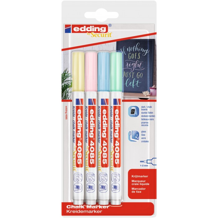 

Edding Набор меловых маркеров Pastel 4085 4 шт., Набор меловых маркеров Pastel 4085 4 шт.