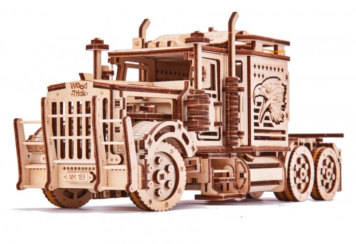 Деревянная игрушка Wood Trick Механический 3D-пазл Тягач Биг Риг
