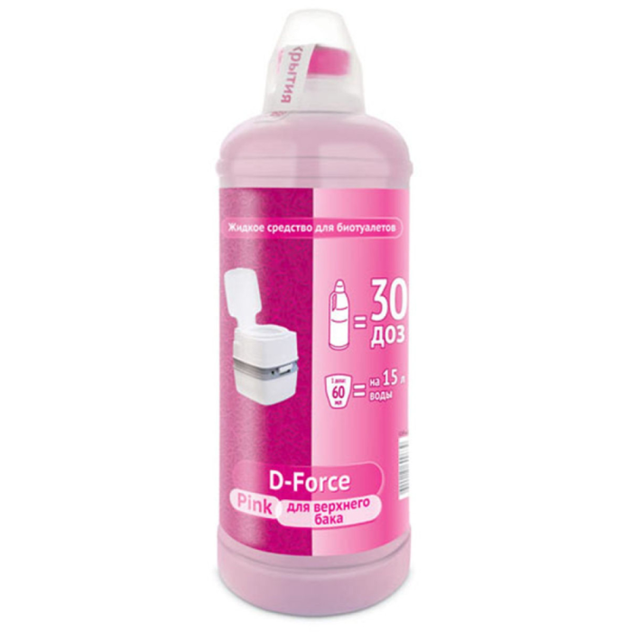 Ваше Хозяйство Жидкое средство для биотуалетов D-Force Pink для верхнего бака 1.8 л