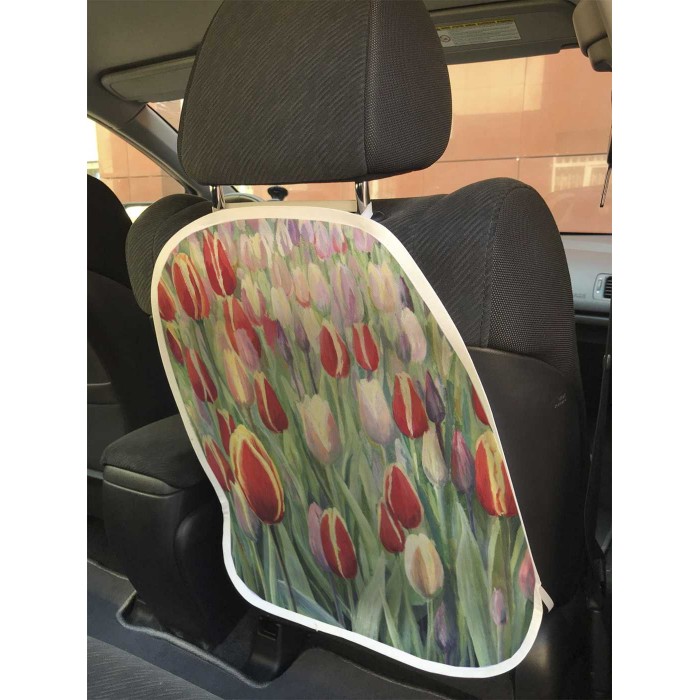 JoyArty Защитная накидка на спинку автомобильного сидения Тюльпановый рай