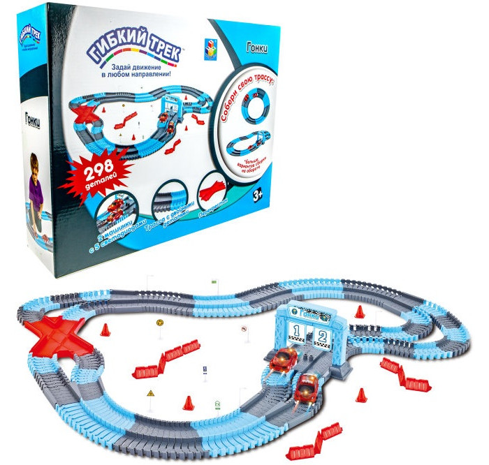 

1 Toy Гибкий трек Гонки (298 деталей), Гибкий трек Гонки (298 деталей)