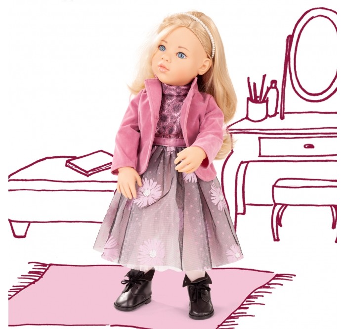 цена Куклы и одежда для кукол Gotz Кукла София блондинка в розовом аутфите 50 см