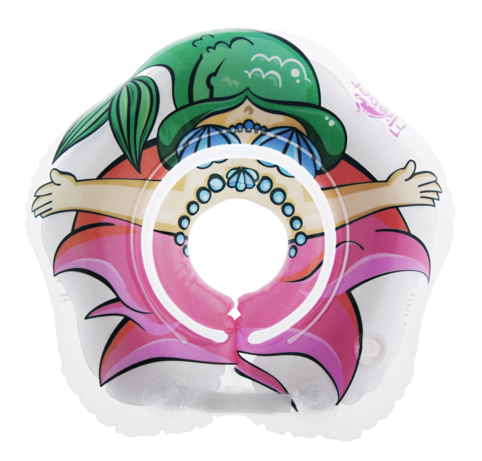 Круг для купания ROXY-KIDS надувной на шею для малышей Flipper Русалка FL009 - фото 1