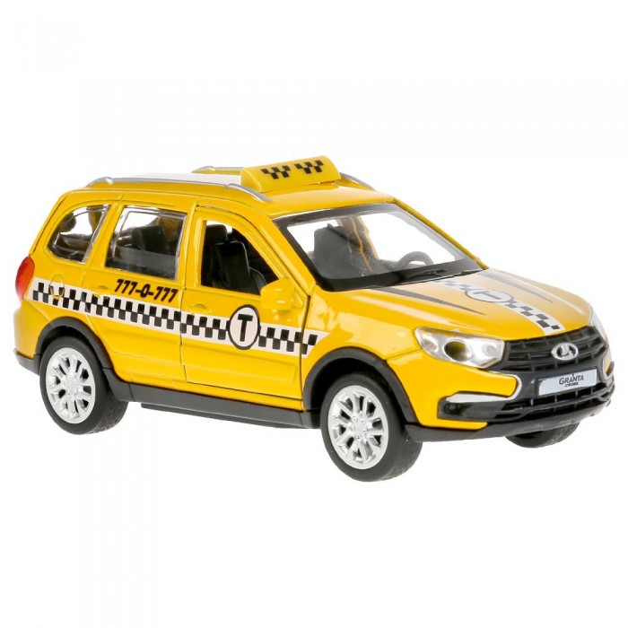 Технопарк Машина металлическая Lada Granta Cross 2019 Такси технопарк машина металлическая lada kalina cross полиция 12 см