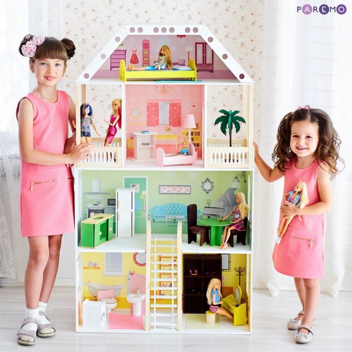 Кукольные домики и мебель Paremo Деревянный кукольный домик Поместье Шервуд с мебелью (16 предметов)