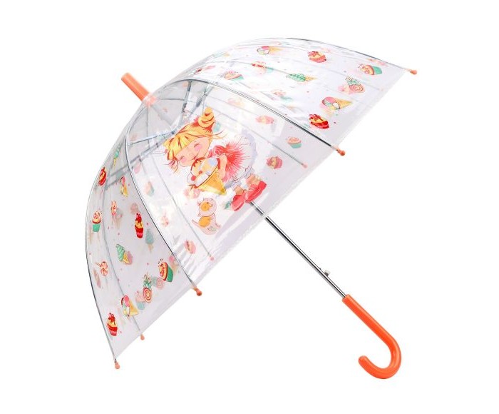 зонт трость mary poppins механика купол 92 см прозрачный мультиколор Зонты Mary Poppins Лакомка прозрачный 45 см