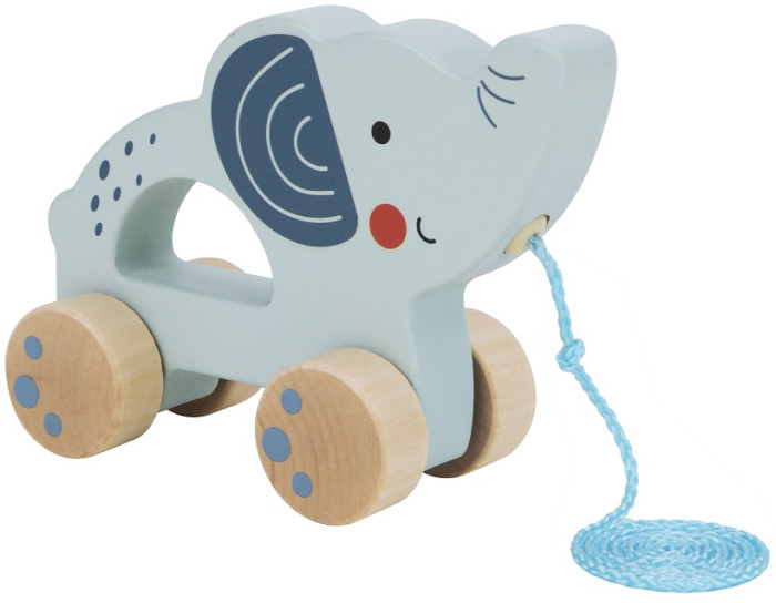 Каталка-игрушка Tooky Toy на веревочке Слоник TJ007 каталка игрушка classic world машинка на веревочке мишка с кубиками