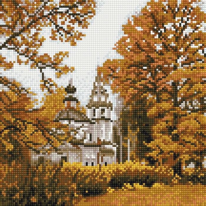 Molly Картины мозаикой Осень в глубинке 30х30 см