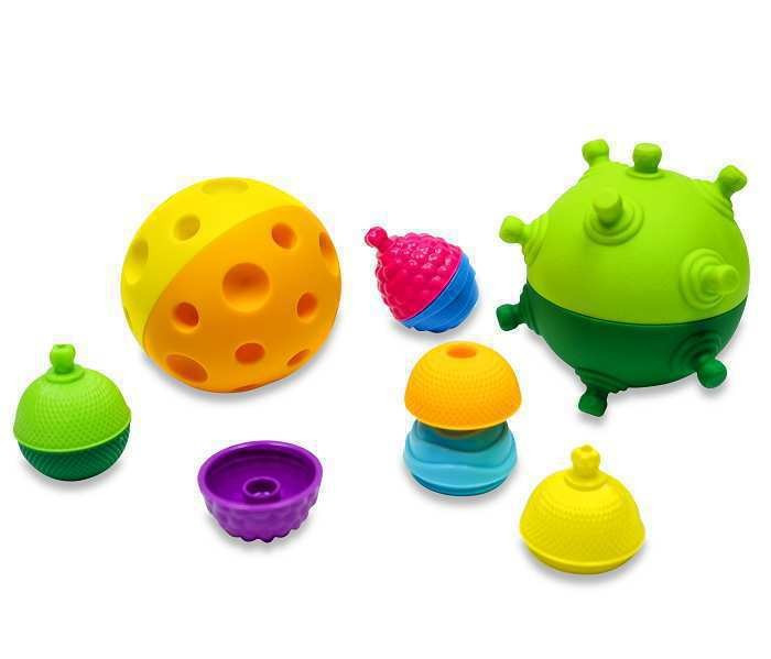 Развивающая игрушка Lalaboom 2 тактильных мяча (12 деталей) конструктор тико шары 115 деталей в ной коробке рантис 310