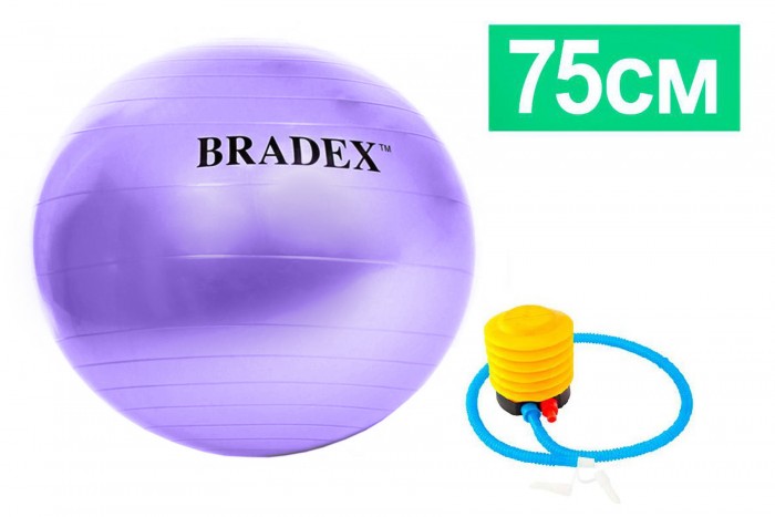 фото Bradex мяч для фитнеса фитбол-75 насосом