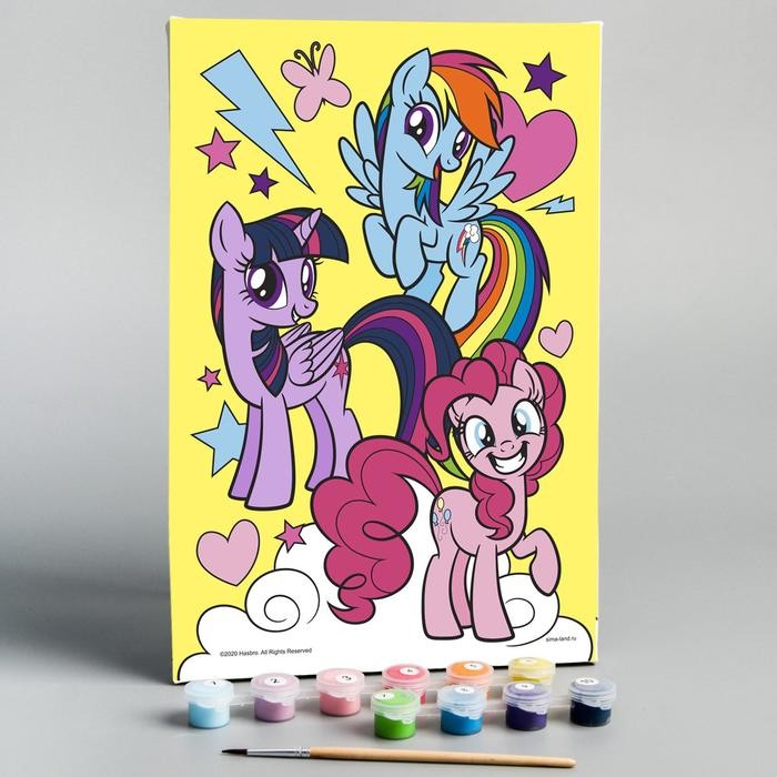 

Hasbro Картина по номерам My Little Pony Друзья 20х30 см, Картина по номерам My Little Pony Друзья 20х30 см