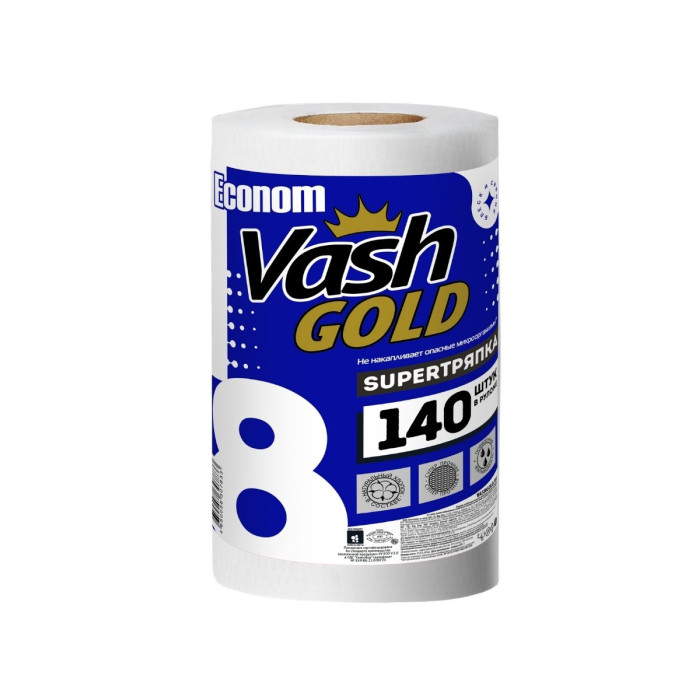 Vash Gold Супер тряпка Econom 140 листов средство для мытья элементов люстр 500 мл vash gold
