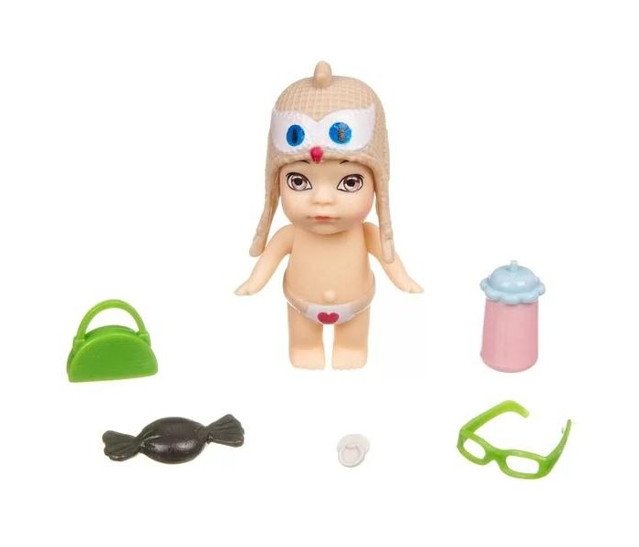 Bondibon Игровой набор OLY Кукла в баночке шапочке-ушанке с животным и аксессуарами ВВ3831