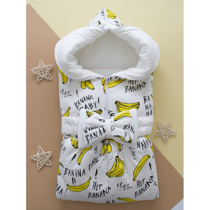 конверт одеяло для новорожденных светлячок голубой трансформер Конверты на выписку Clapsy Одеяло-трансформер Бананы