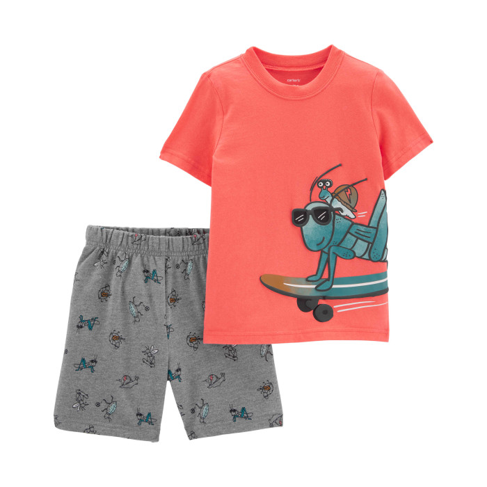 Carter's Комплект для мальчика 2 предмета (футболка, шорты) rbc костюм 2 ка для мальчика кофта с коротким и шорты мл471243