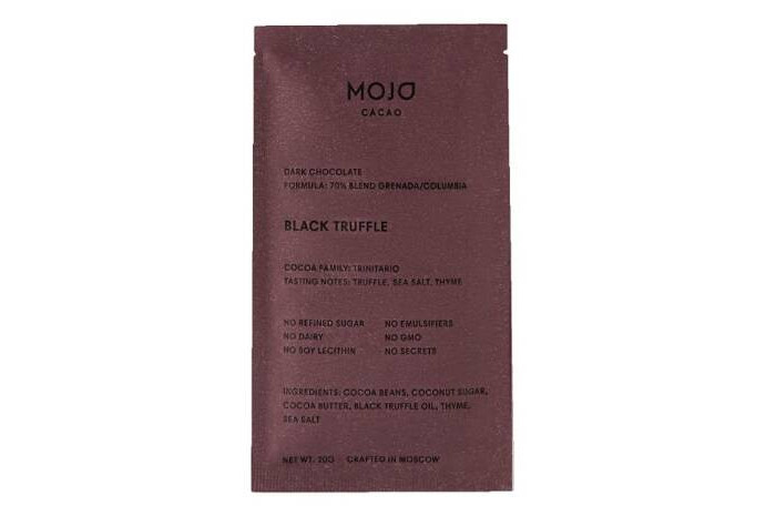  Mojo cacao Горький шоколад 70% Black Truffle 20 г