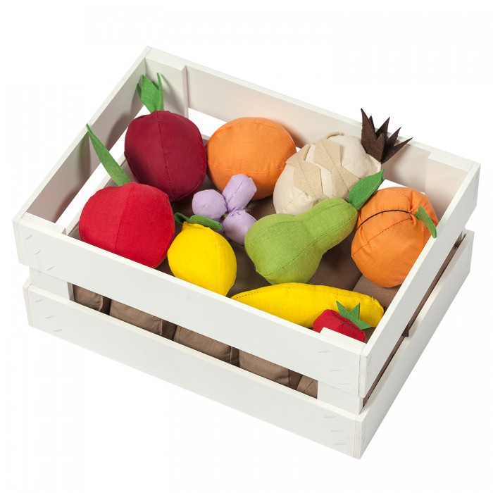 ролевые игры нордпласт набор овощи в лукошке 10 предметов Ролевые игры Paremo Набор фруктов в ящике с карточками (10 предметов)