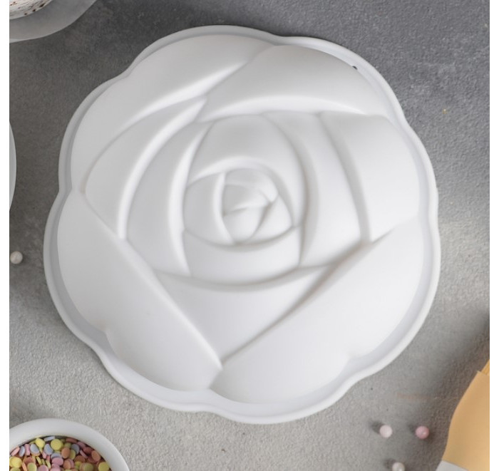 Доляна Форма для муссовых десертов и выпечки Роза 17x5.5 см