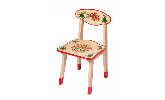 Детские столы и стулья Хохлома Стул детский с художественной росписью ягода/цветок детские столы и стулья хохлома стул детский кроха с художественной росписью
