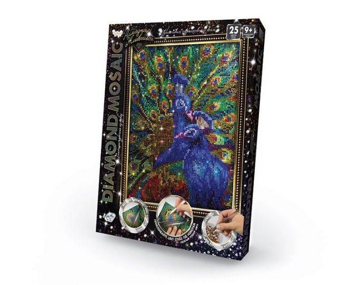 Картины своими руками Danko Toys Набор креативного творчества Diamond Mosaic малый Павлин набор креативного творчества crystal mosaic лев