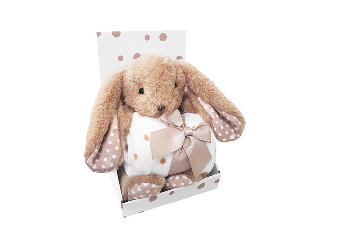 Плед Uviton Набор с игрушкой Bunny мягкая игрушка babyono с погремушкой bunny