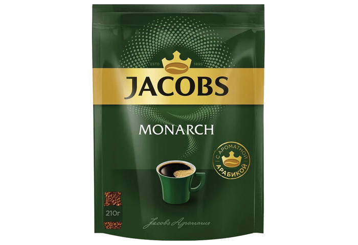 Jacobs Кофе растворимый сублимированный Monarch 210 г