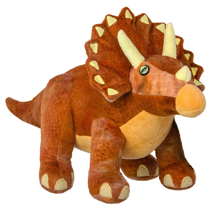 Мягкие игрушки All About Nature динозавр Трицератопс 26 см мягкие игрушки all about nature динозавр плезиозавр 26 см