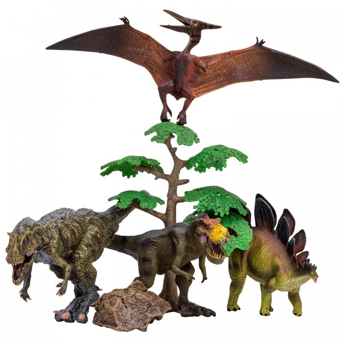 игровой набор masai mara мир динозавров mm206 026 Игровые фигурки Masai Mara Набор Динозавры и драконы для детей Мир динозавров (6 предметов) MM206-026