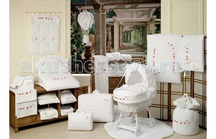 

Одеяло BabyPiu Le Chicche из ткани пике с вышивкой для люльки, Le Chicche из ткани пике с вышивкой для люльки