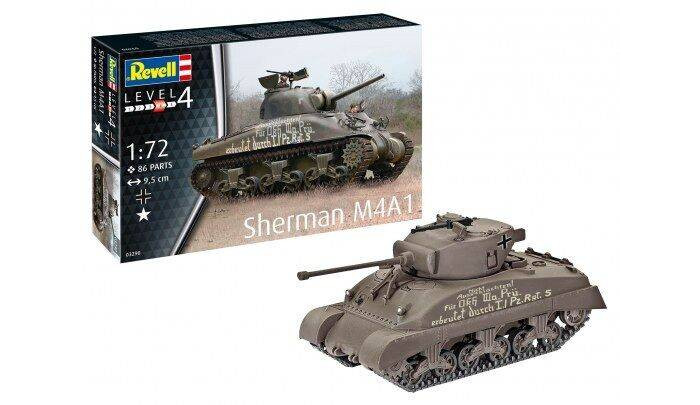 Сборные модели Revell Американский средний танк Sherman M4A1 конструктор танк cobi 316 pcs historical collection 2705 m4a3e8 sherman