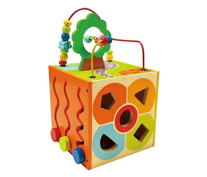 цена Деревянные игрушки Bino многофункциональный куб 84189